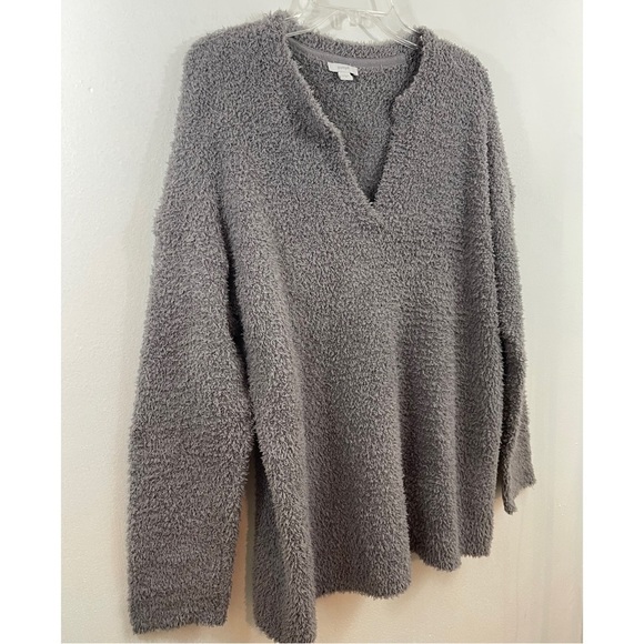 PureJill Grey V-neck Sweater Women’s Size: M - Picture 4 of 8